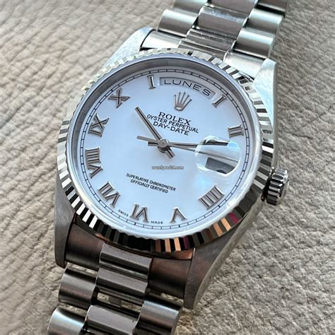 white gold nos rolex day date chinese numbers|Rolex serial numbers chart.